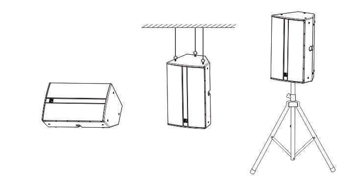 内置2分频12英寸全频塑胶扬声器系统安装图