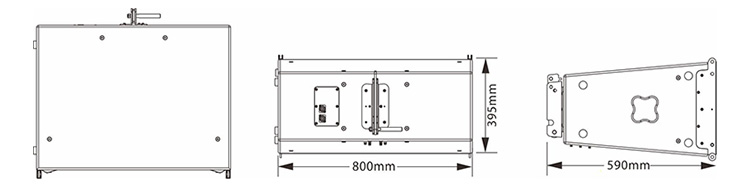 双12英寸低频线性阵列扬声器尺寸图
